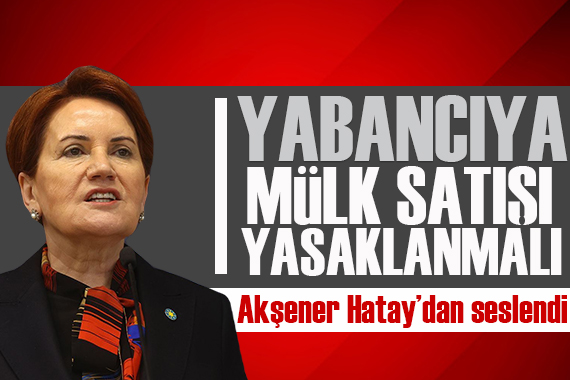 Akşener afet bölgesinde: Türkiye de yabancıya mülk satışı yasaklanmalı