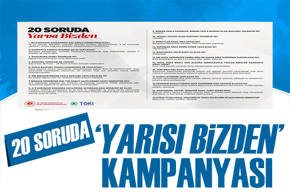Bakan Kurum paylaştı: 20 soruda  Yarısı Bizden  kampanyasının ayrıntıları