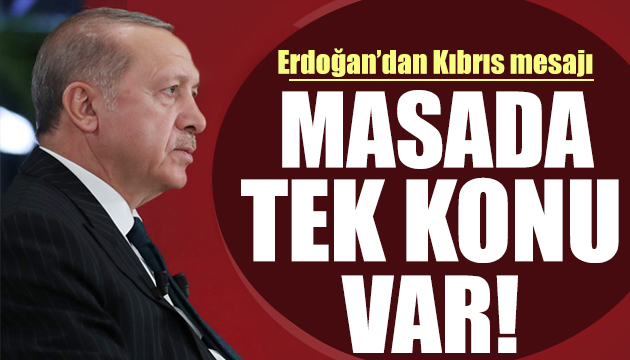 Erdoğan dan Kıbrıs mesajı! Masada tek konu var