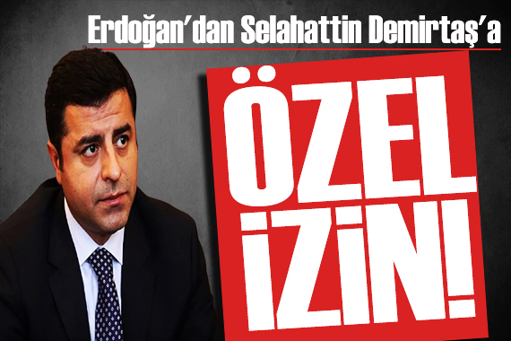 Erdoğan dan Demirtaş a özel izin! İstanbul a geldi