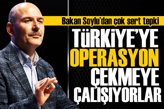 Bakan Soylu dan sert tepki: Türkiye ye operasyon çekmeye çalışıyorlar