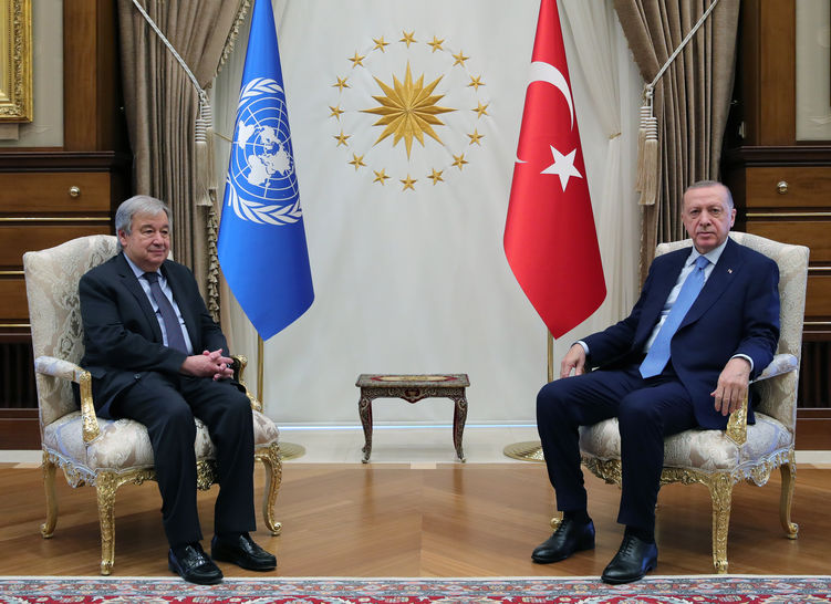 Erdoğan, BM Genel Sekreteri Guterres ile bir araya geldi