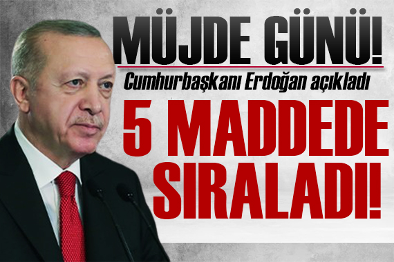 Erdoğan dan sağlıkçılara 5 müjde birden!