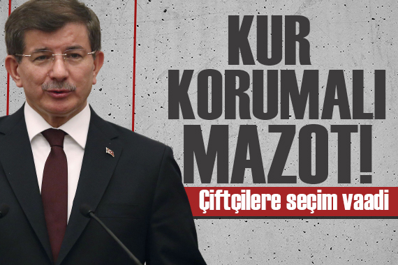 Davutoğlu çiftçilere seslendi: Kur korumalı yem getireceğiz