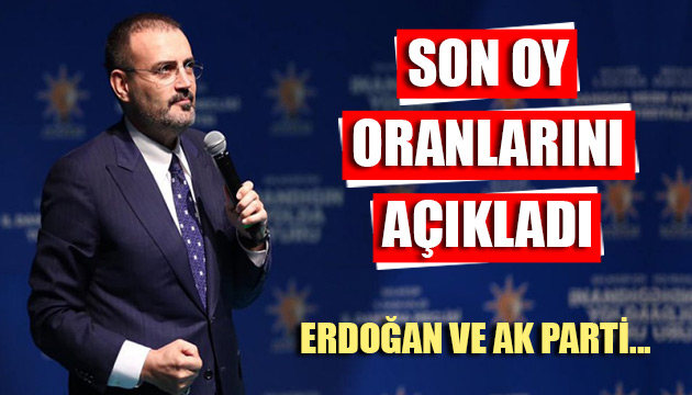 Mahir Ünal son oy oranlarını açıkladı