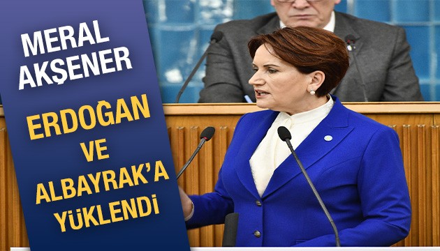 Akşener, Erdoğan ve Albayrak'a ekonomi üzerinden yüklendi