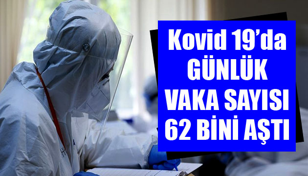 Sağlık Bakanlığı, Kovid 19 da son verileri açıkladı: Günlük vaka sayısı 62 bini aştı