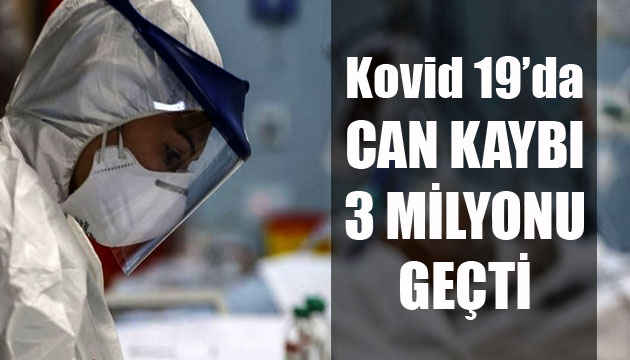 Dünya genelinde Kovid 19 kaynaklı can kaybı 3 milyonu geçti