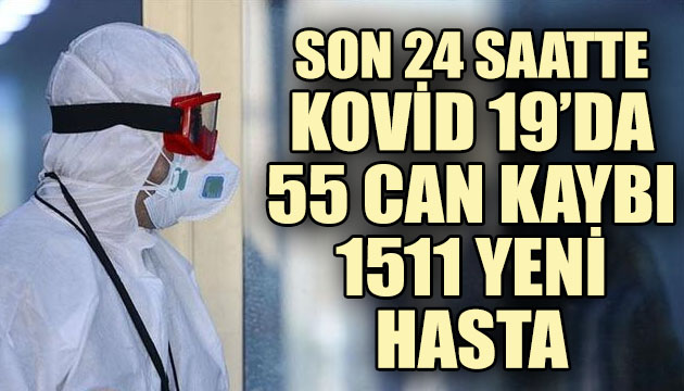 Son 24 saatte Kovid 19 da 55 can kaybı 1511 yeni hasta!