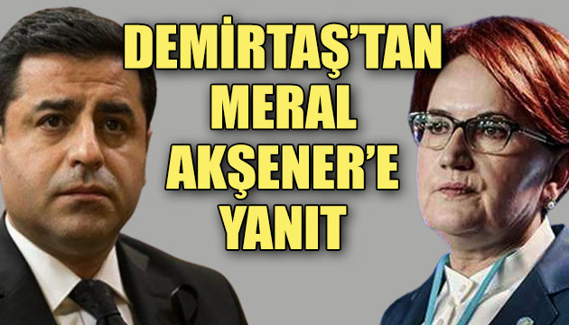 Demirtaş tan Meral Akşener e yanıt