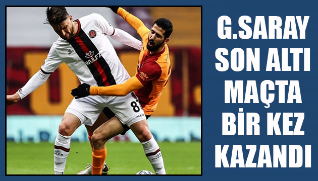 Galatasaray a şampiyonluk yarışında yara aldı