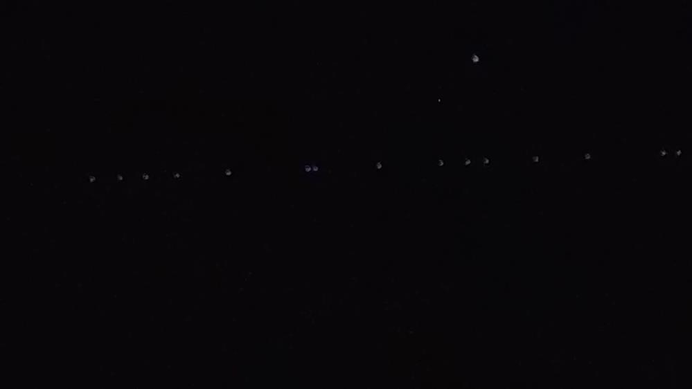 Starlink uyduları Aşkale semalarında görüldü