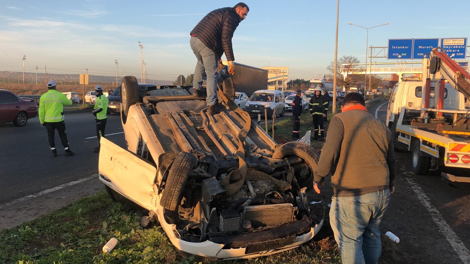 Tekirdağ’da trafik kazası: 3 yaralı