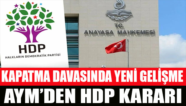 AYM den HDP kararı