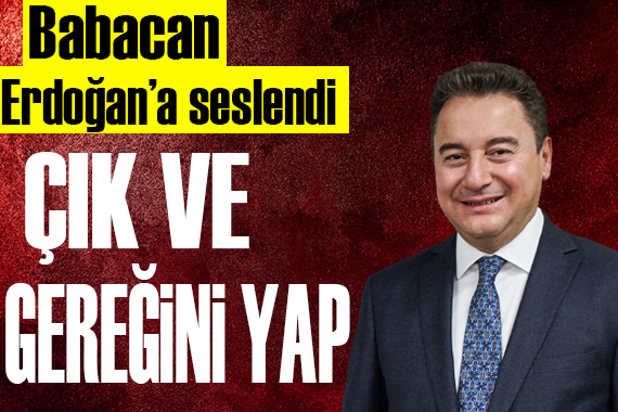 Babacan Erdoğan a seslendi: Çık ve gereğini yap