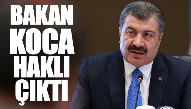 Bakan Koca haklı çıktı