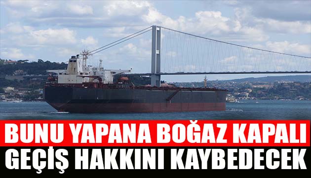 Bunu yapana boğazlar kapalı