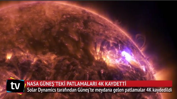 Güneşteki patlamaların en net videosu