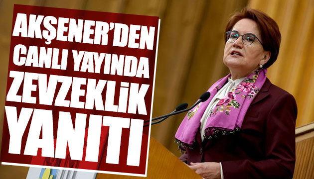 Akşener den zevzeklik yanıtı