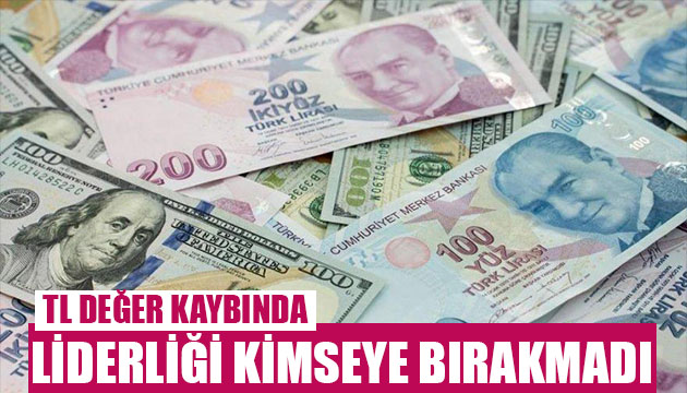 TL  değer kaybında zirveyi kimseye bırakmadı!