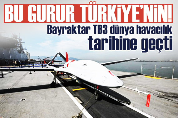 Bayraktar TB3, TCG Anadolu ya ilk kalkış ve inişini başarıyla tamamladı