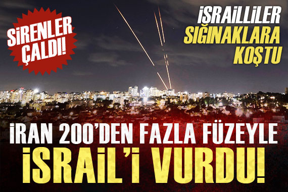 İran 200 den fazla füzeyle İsrail i vurdu!