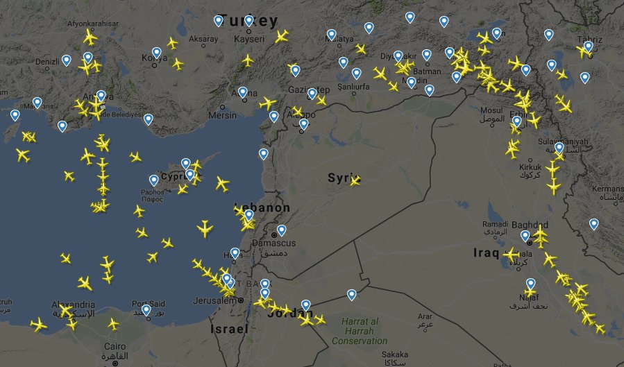 Suriye hava sahası tamamen boşaldı