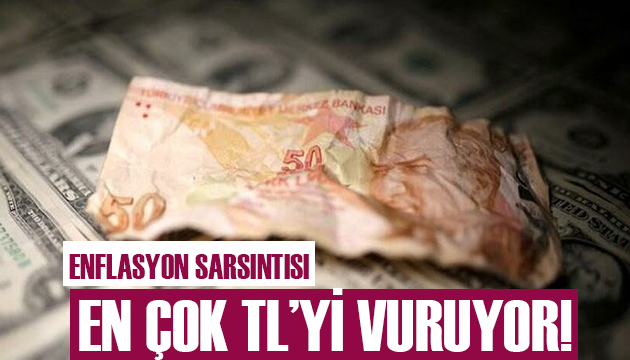 Enflasyon sarsıntısı en çok TL yi vuruyor!