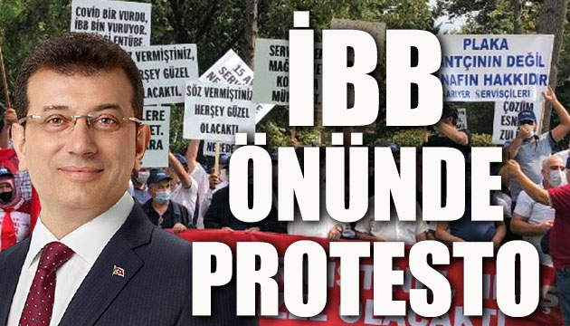 İBB önünde arbede