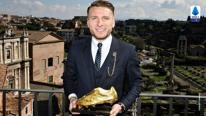 Ciro Immobile  Altın Ayakkabı sına kavuştu