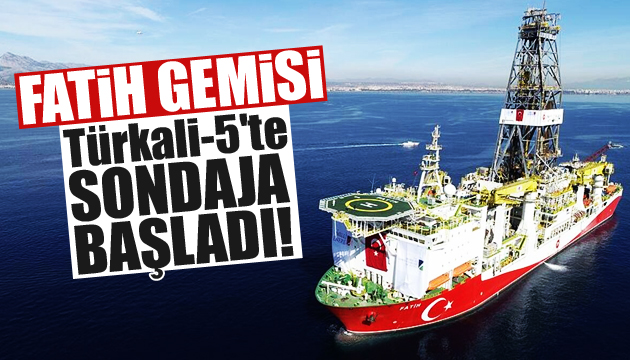 Fatih gemisi, Türkali-5 te sondaja başladı