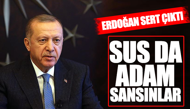 Erdoğan: Sus da adam sansınlar