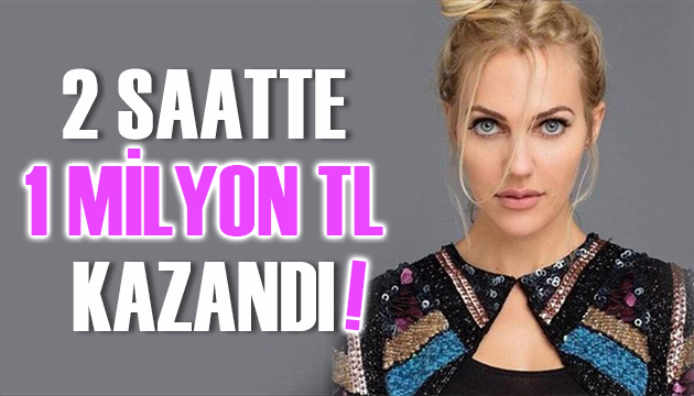 Meryem Uzerli 2 saatte 1 milyon TL kazandı!