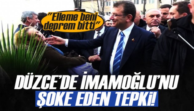 Ekrem İmamoğlu bu tepkiyi beklemiyordu! 'Elleme beni, deprem bitti'