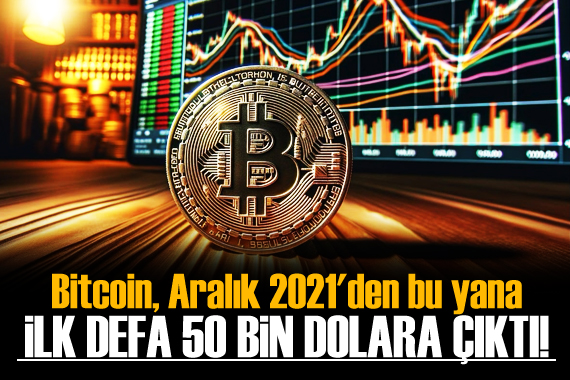 Bitcoin in fiyatı, Aralık 2021 den bu yana ilk defa 50 bin doları aştı