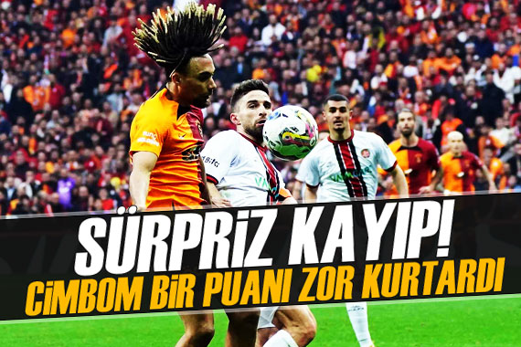 Sürpriz kayıp! Galatasaray bir puanı zor kurtardı