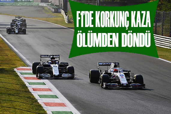 F1 de korkunç kaza!