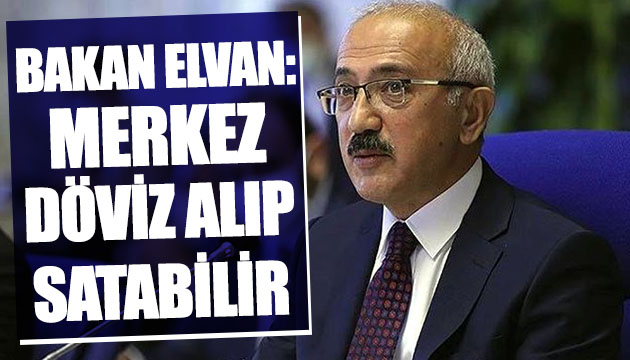 Bakan Elvan: Merkez döviz alıp satabilir