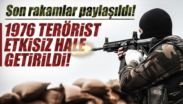 Bakan Akar: 1 Ocak'tan itibaren 1976 terörist etkisiz hale getirildi