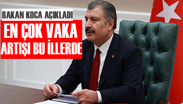 Bakan Koca açıkladı! En çok vaka artışı bu illerde oldu