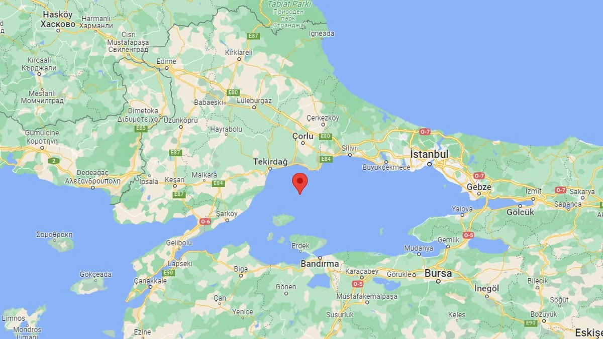 Marmara Denizi nde deprem