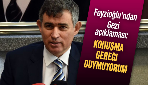 Feyzioğlu ndan Gezi açıklaması: Konuşma gereği görmüyorum