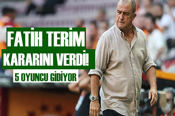 Fatih Terim kararını verdi! 5 oyuncu yolcu