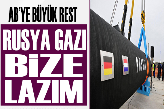 AB ye büyük rest! Rusya gazı bize lazım