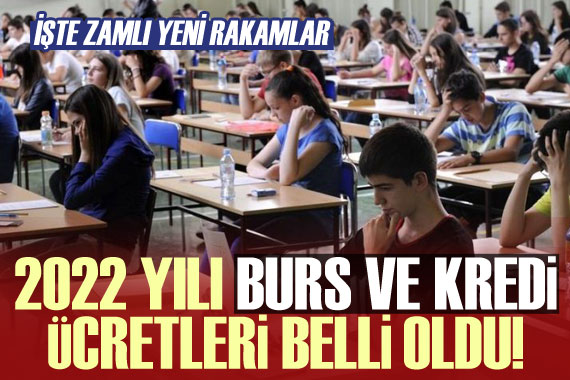 2022 yılı burs ve kredi ücretleri belli oldu! İşte yeni rakamlar