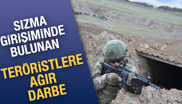 Sızma girişimindeki teröristlere darbe