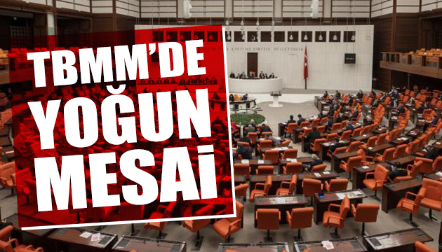 TBMM de yoğun mesai