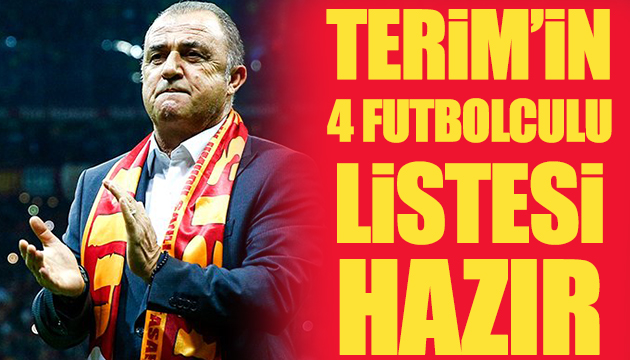 Terim 4 futbolculuk listeyi sundu