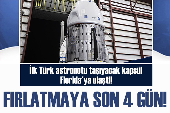 İlk Türk astronotu taşıyacak kapsül Florida ya ulaştı