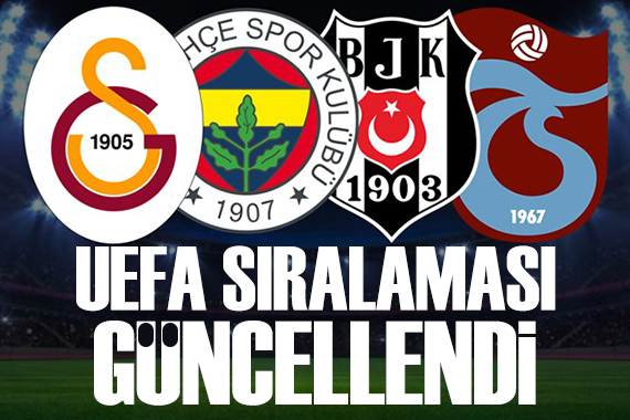 UEFA kulüp sıralaması güncellendi: İlk 50 de Türkiye den tek takım!